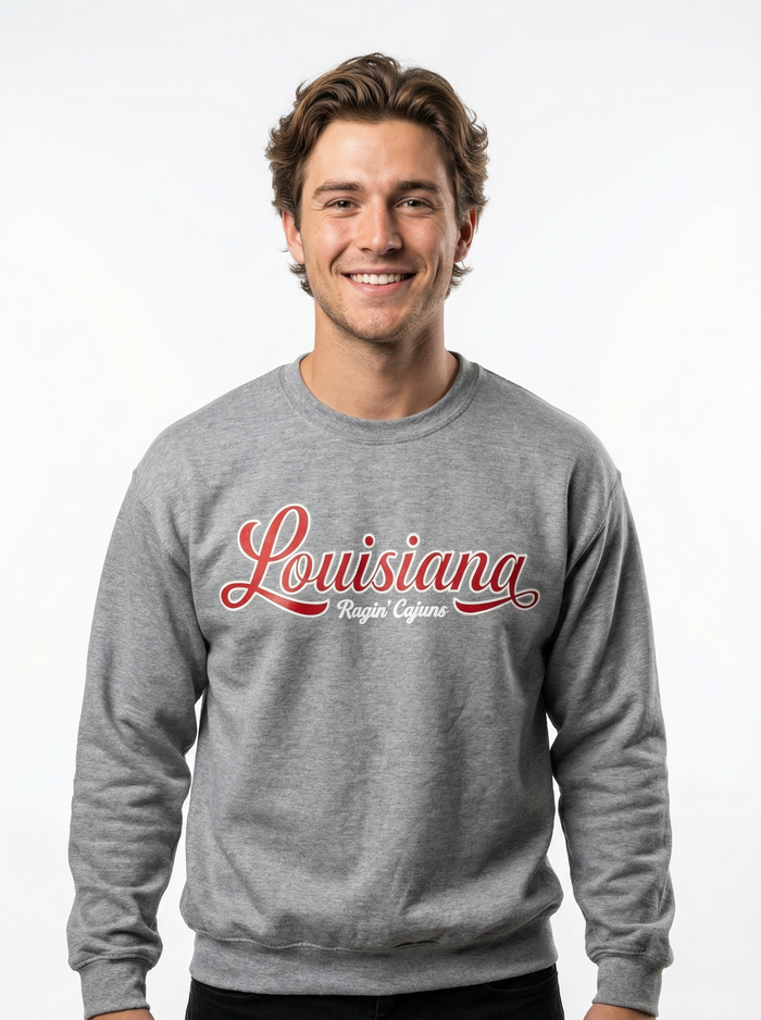 Louisiana Lafayette Men's | "Louisiana Ragin Cajuns" Crew Neck