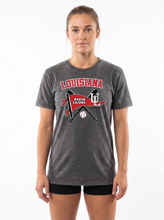 Louisiana | Omaha Dreams Acid-Wash Tee — Women's