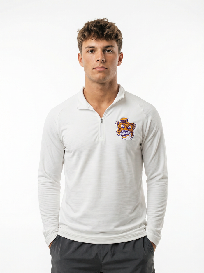 LSU Tigers Men's | "Retro Mike Head" 1/4 Zip