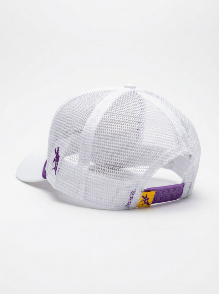 LSU Tigers Unisex | "GEAUX" Roped Mesh Back White Hat