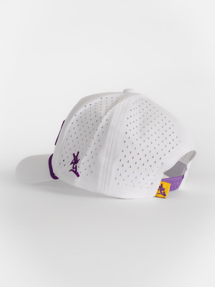 LSU Tigers Unisex | "GEAUX" Roped Moisture Wicking White Hat