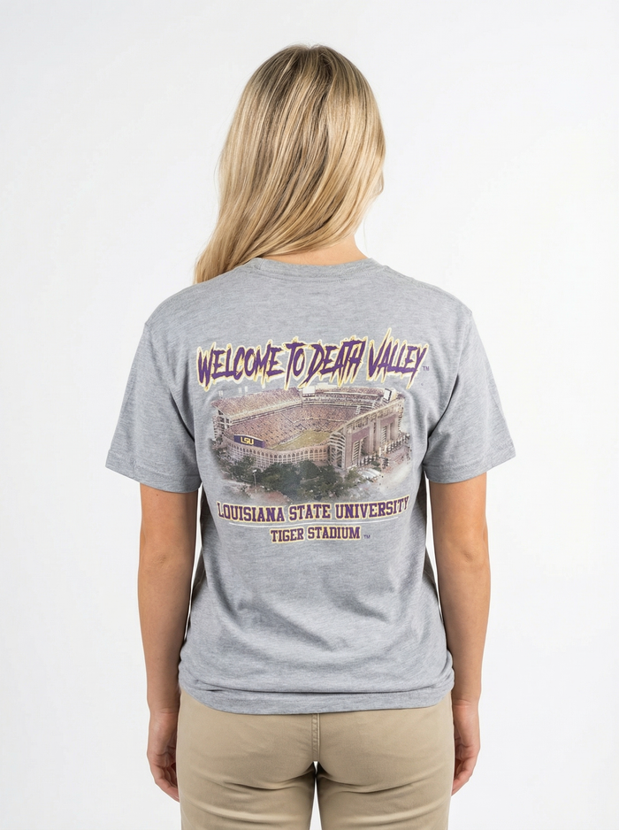 LSU Tigers Women's | "Death Valley" Grey T-Shirt