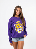 LSU Tigers Women's | "Retro Mike Head" Crewneck