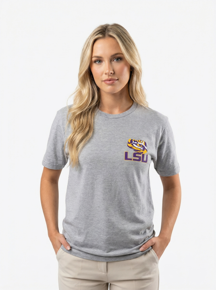 LSU Tigers Women's | "Saturday Night In Baton Rouge" Grey T-Shirt