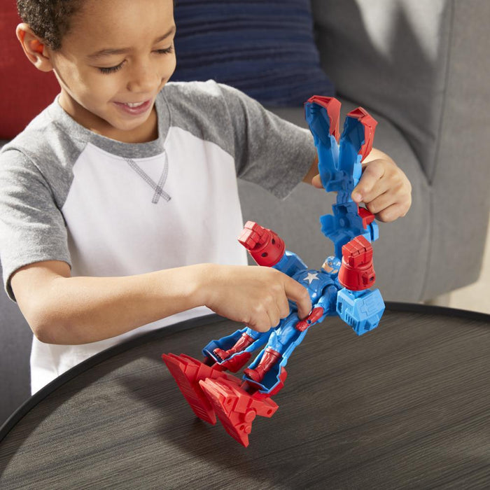 Marvel Avengers Mech Strike 8-inch Action Figure Ultimate Mech Suit CAPTAIN AMERICA