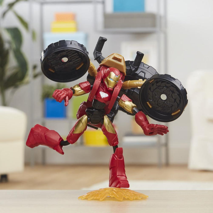 Marvel Bend And Flex Flex Rider Iron Man Action Figure Toy