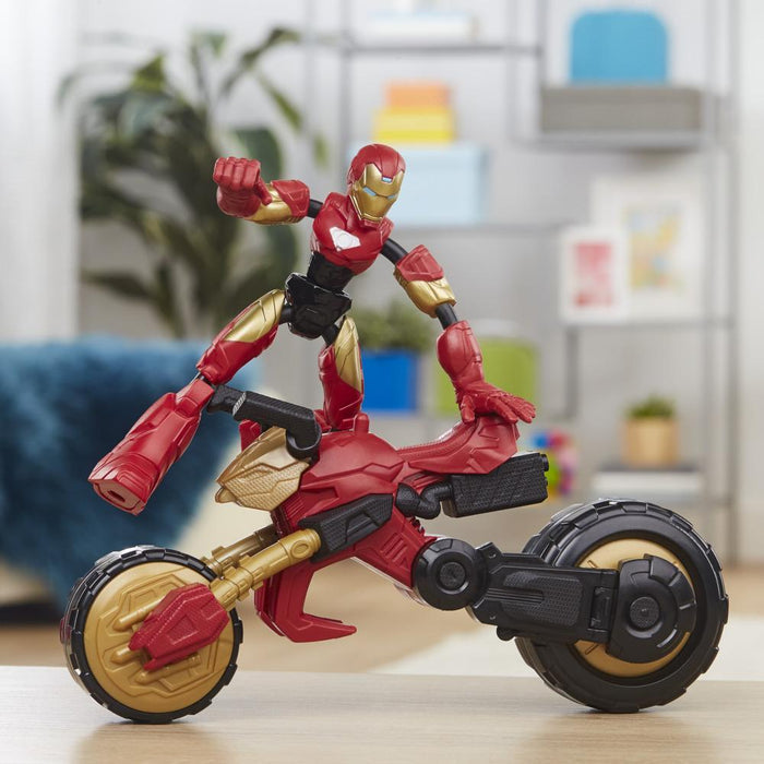 Marvel Bend And Flex Flex Rider Iron Man Action Figure Toy