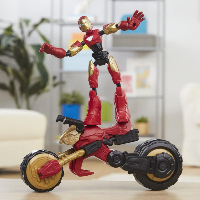 Marvel Bend And Flex Flex Rider Iron Man Action Figure Toy