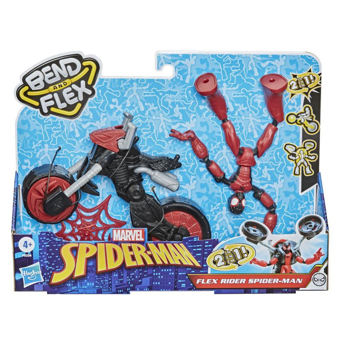 Marvel Bend And Flex Flex Rider Spider-Man Action Figure Toy