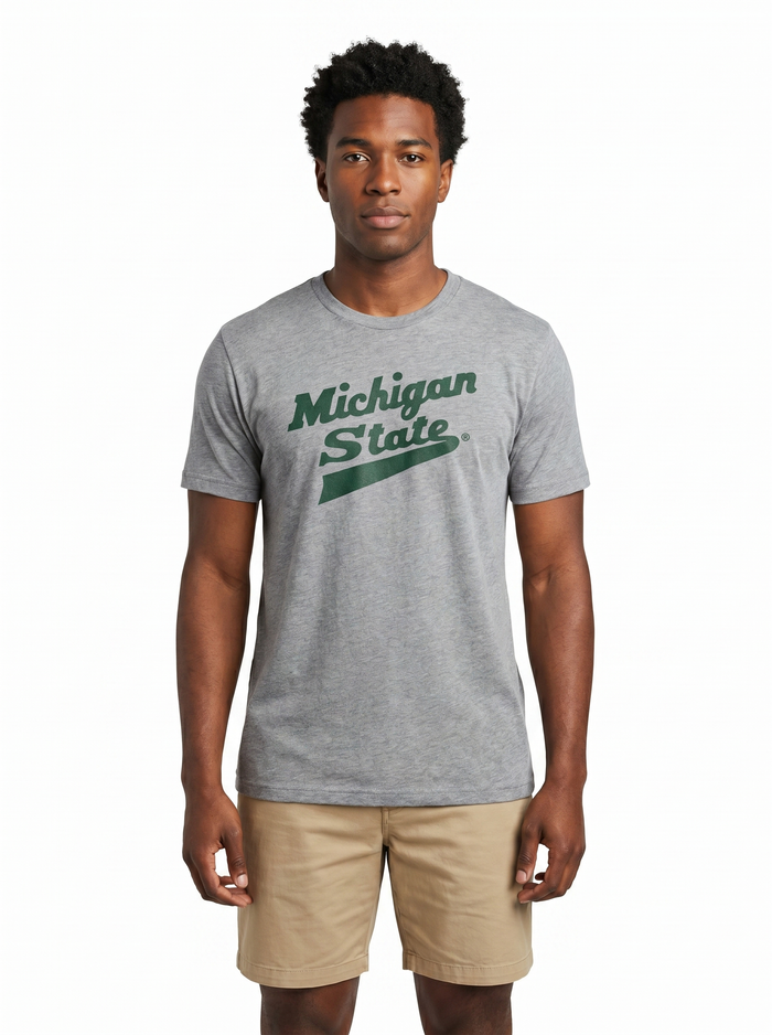 Michigan State Spartans Men's | "Michigan State Script" Tee