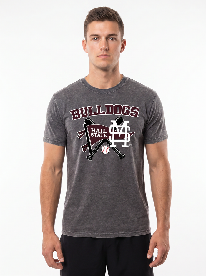 Mississippi State | Omaha Dreams Acid-Wash Tee — Men's