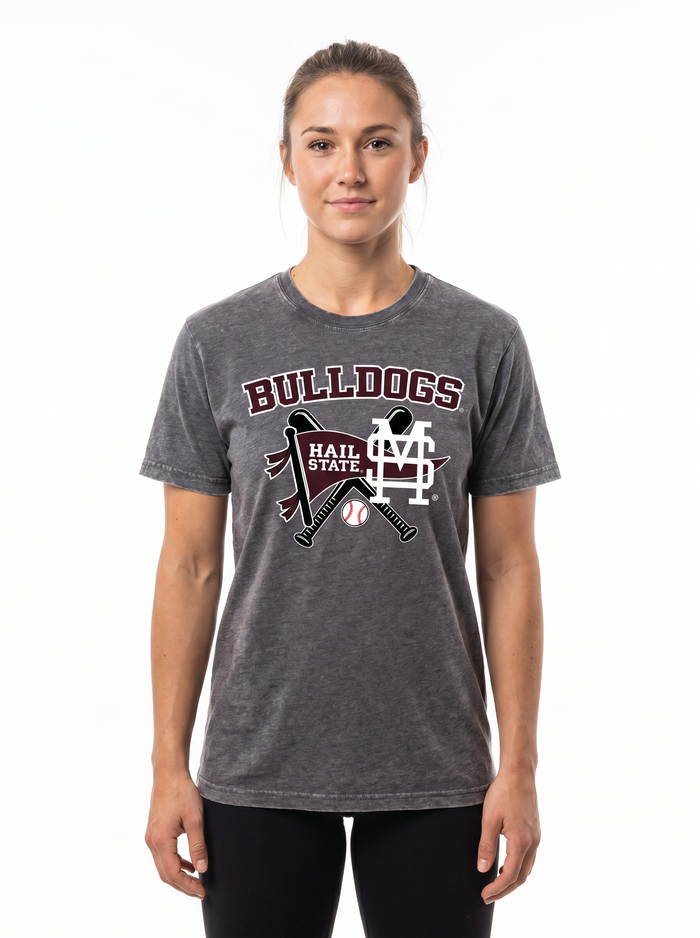 Mississippi State | Omaha Dreams Acid-Wash Tee — Women's