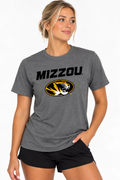 Missouri Unisex Tee | "Mizzou w/ Tiger Head" Dark Heather Grey Tee