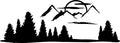 Mountain Pines RV Decal Sticker for Camper Front End Cap