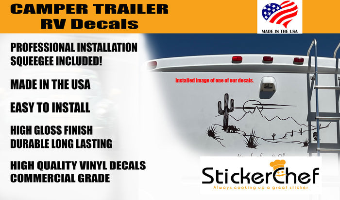 Mountain Sky RV Camper Decal – Printed & Laminated Vinyl Graphic MT23