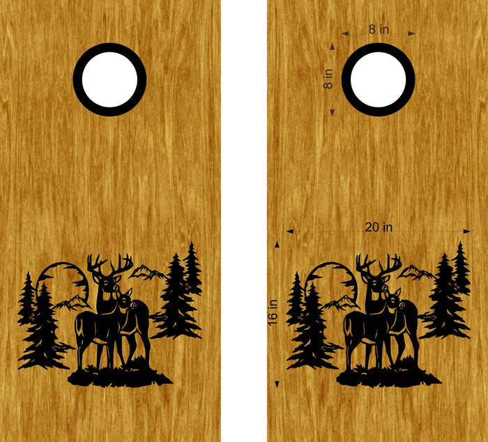hunting fishing cornhole decal