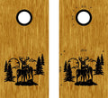 hunting fishing cornhole decal