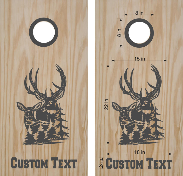 hunting fishing cornhole decal