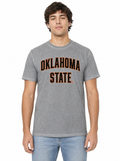 Oklahoma State Cowboys Unisex | Grey "Block Wordmark" Acid Wash Tee