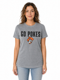 Oklahoma State Cowboys Unisex | Grey "Go Pokes" Acid Wash Tee
