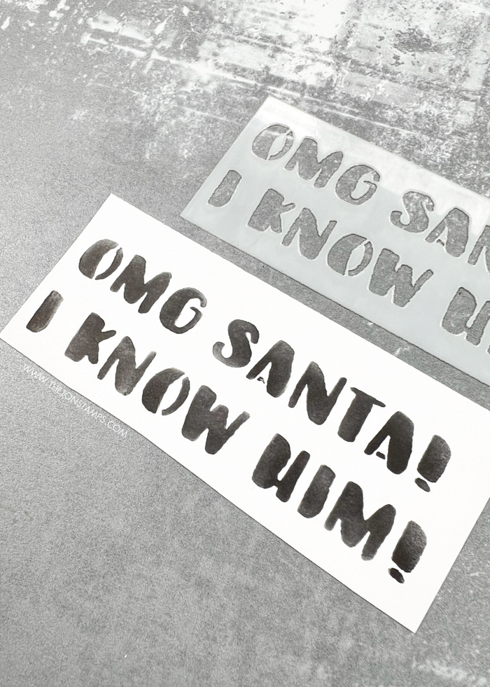 OMG Santa Stencil