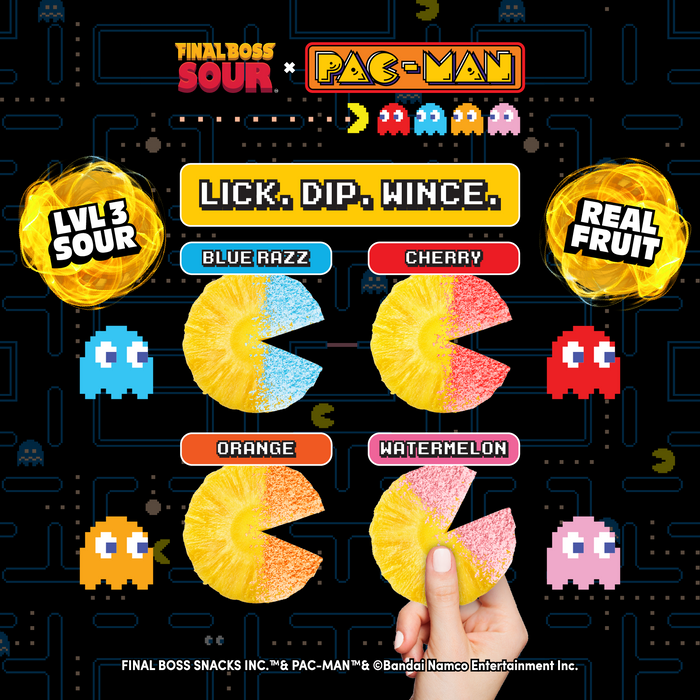 Pac-man x Final Boss Sour: Pineapple Dippers (1-Pack)