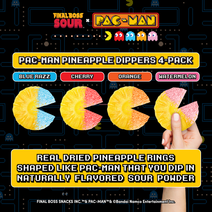 Pac-man x Final Boss Sour: Pineapple Dippers (4-Pack)