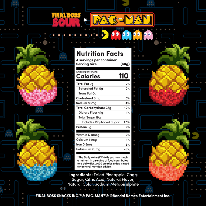 Pac-man x Final Boss Sour: Pineapple Dippers (4-Pack)