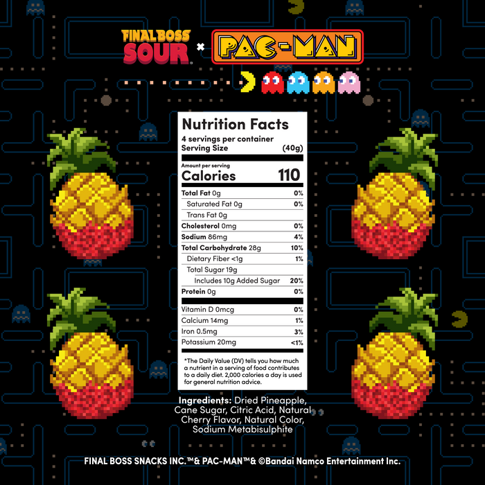 Pac-man x Final Boss Sour: Pineapple Dippers CHERRY (1-Pack)