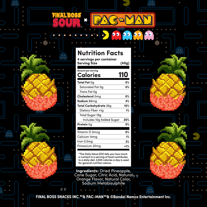 Pac-man x Final Boss Sour: Pineapple Dippers ORANGE (1-Pack)