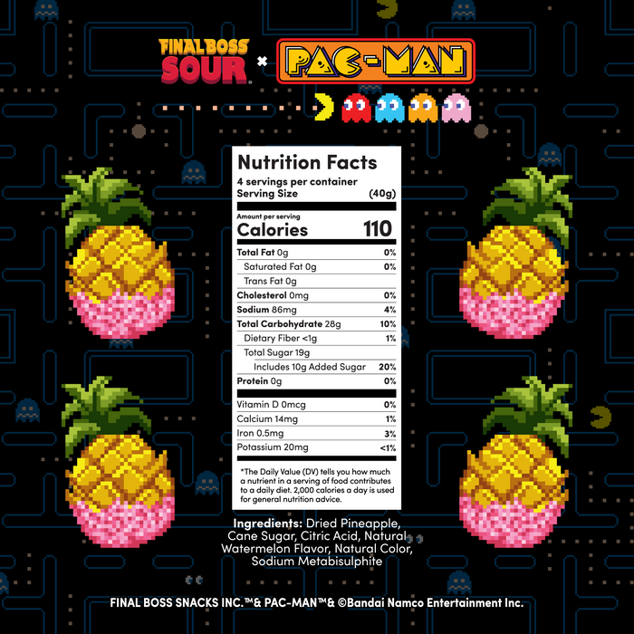 Pac-man x Final Boss Sour: Pineapple Dippers WATERMELON (1-Pack)