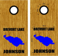 beach lake life cornhole decals