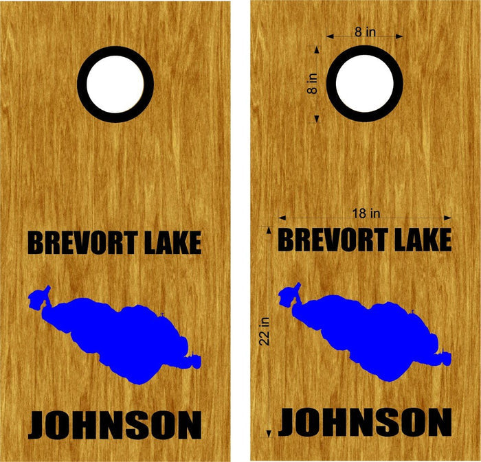 beach lake life cornhole decals