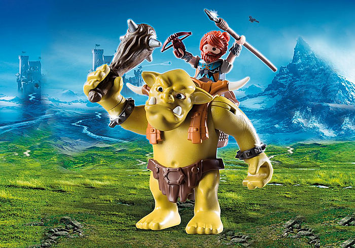 PLAYMOBIL Knights Giant Troll with Dwarf Fighter 9343