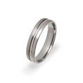 Polished D Groove Ring