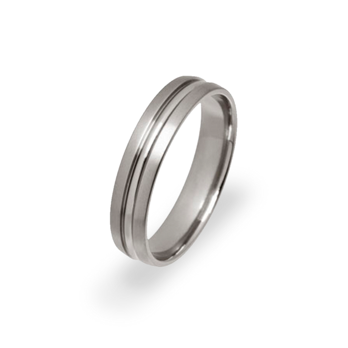 Polished D Groove Ring
