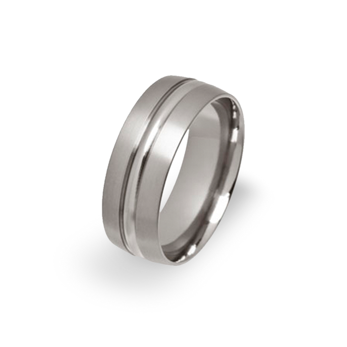 Polished D Groove Ring