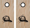Porcupine Bean Bag Toss Decals - Fun Cornhole Board Stickers