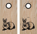 Rabbit Cornhole Board Decals - Fun Bean Bag Toss Stickers for Animal Lovers