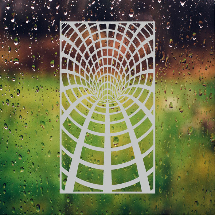 Radial Sunburst Etched Vinyl Decal for Shower Doors - 20" x 36" GP03