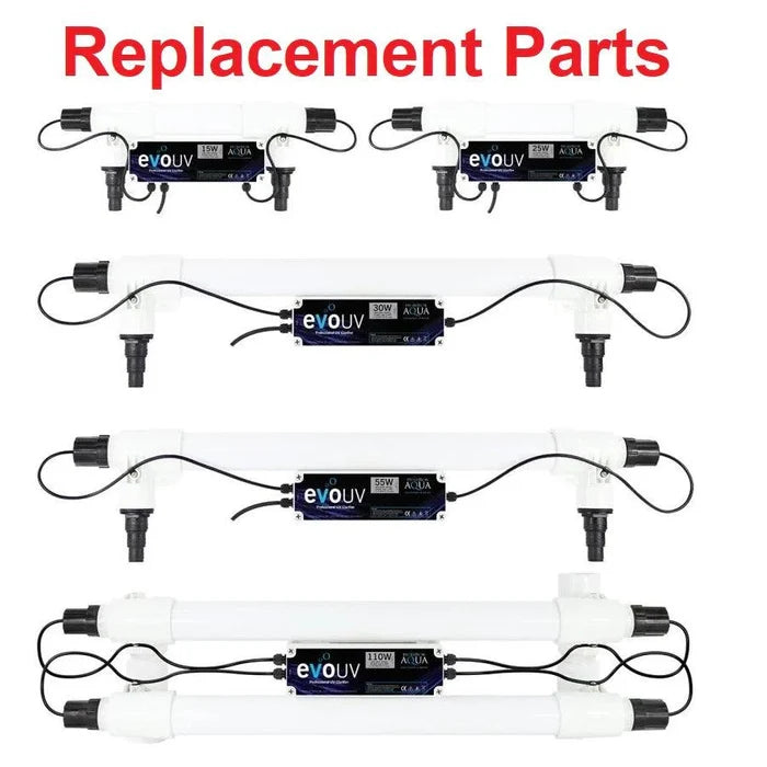 Replacement Parts for Evolution Aqua evoUV Ultraviolet Clarifiers - Play It Koi