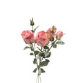 Rose 3 Bundle Pink Flower Stem - 65cm