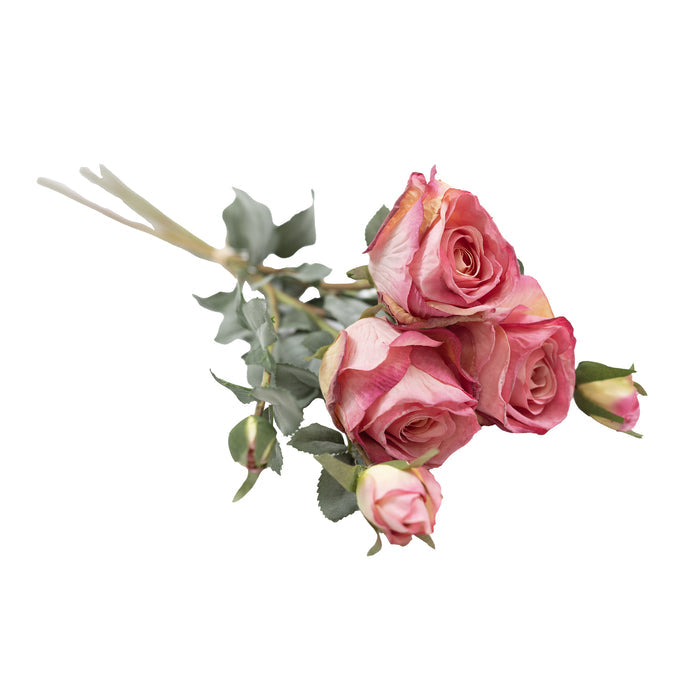 Rose 3 Bundle Pink Flower Stem - 65cm