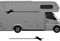 RV Camper 2-Color Vinyl Stripe Decal Set CB70 two-color vinyl stripe decal for RV camper motorhome trailer