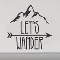 RV Camper Van Door Stickers  Lets Wander Decals for Adventure Lovers