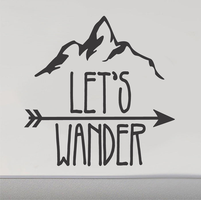 RV Camper Van Door Stickers  Lets Wander Decals for Adventure Lovers