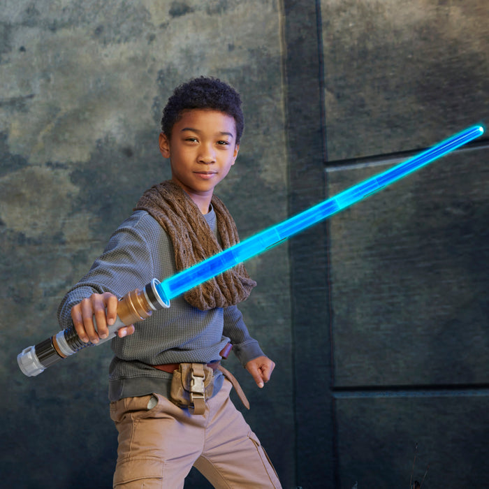 STAR WARS Lightsaber Forge Obi-Wan Kenobi Electronic Extendable Blue Lightsaber