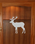 Stately Deer Etched Glass Vinyl Decal D02