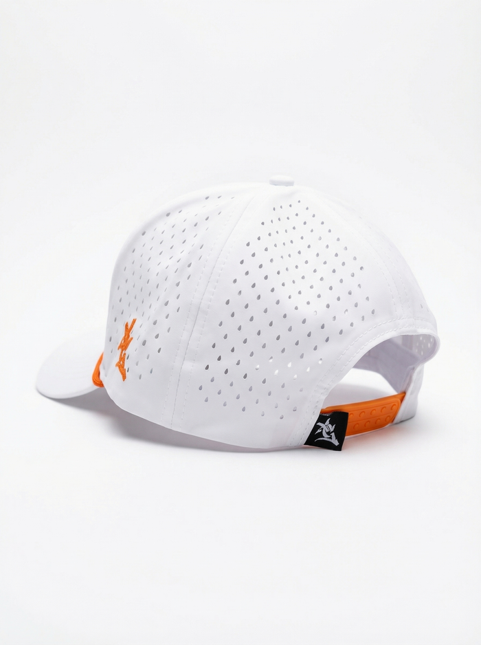 Syracuse Unisex | "Otto Roped" White Moisture Wicking Hat