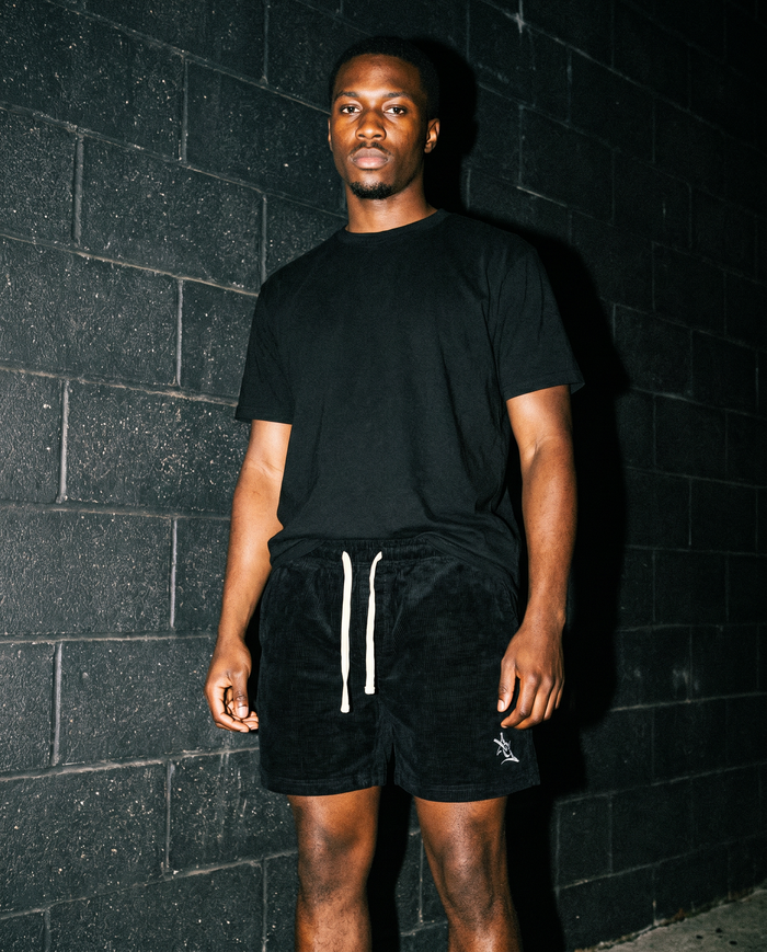 The Boardwalk | Corduroy Short (Black) — Men's